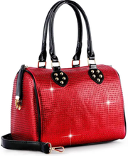 Load image into Gallery viewer, Rhinestone Covered Locked Satchel Handbags