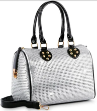 Load image into Gallery viewer, Rhinestone Covered Locked Satchel Handbags
