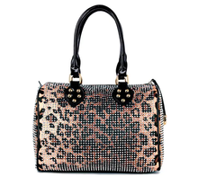 Load image into Gallery viewer, Rhinestone Covered Locked Satchel Handbags
