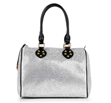Load image into Gallery viewer, Rhinestone Covered Locked Satchel Handbags