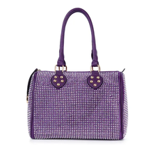 Load image into Gallery viewer, Rhinestone Covered Locked Satchel Handbags