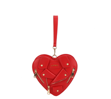 Load image into Gallery viewer, Moto Jacket Design Heart-Shape Crossbody Bag