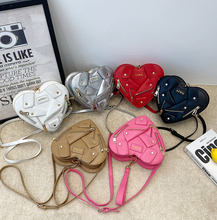 Load image into Gallery viewer, Moto Jacket Design Heart-Shape Crossbody Bag