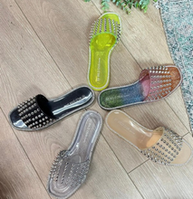 Load image into Gallery viewer, Studded Jelly Sandals