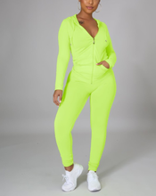 Load image into Gallery viewer, Zip Up Front Hoodies and Leggings Set