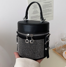 Load image into Gallery viewer, RHINESTONE BUCKET SATCHEL - CROSS-BODY