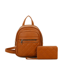 Load image into Gallery viewer, Fashion Quilted 2 in 1 Backpack