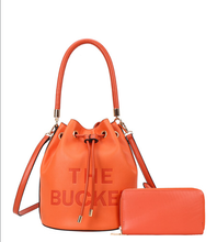 Load image into Gallery viewer, The Bucket Draw String Hobo -Shoulder Bag with Wallet