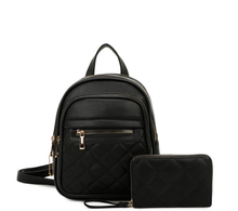 Load image into Gallery viewer, Fashion Quilted 2 in 1 Backpack
