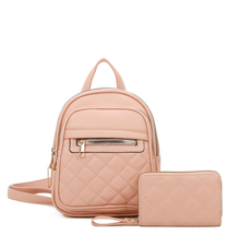 Load image into Gallery viewer, Fashion Quilted 2 in 1 Backpack