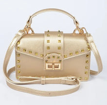 Load image into Gallery viewer, Studded Top Handle Clutch