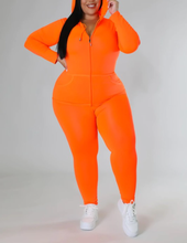 Load image into Gallery viewer, Zip Up Front Hoodies and Leggings Set