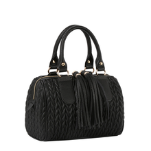 Load image into Gallery viewer, Chevron Quilted Tassel Zipper Boston Bag Satchel