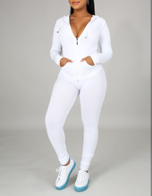 Load image into Gallery viewer, Zip Up Front Hoodies and Leggings Set