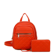 Load image into Gallery viewer, Fashion Quilted 2 in 1 Backpack