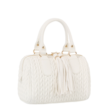 Load image into Gallery viewer, Chevron Quilted Tassel Zipper Boston Bag Satchel