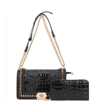 Load image into Gallery viewer, 2 In 1 Croc Shoulder -Cross-Body Bag with Wallet