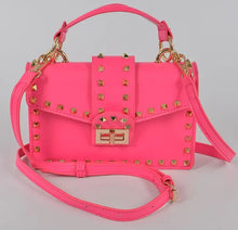 Load image into Gallery viewer, Studded Top Handle Clutch