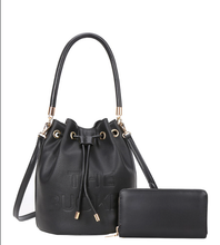 Load image into Gallery viewer, The Bucket Draw String Hobo -Shoulder Bag with Wallet