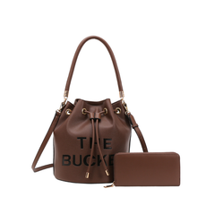 Load image into Gallery viewer, The Bucket Draw String Hobo -Shoulder Bag with Wallet