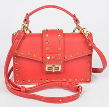 Load image into Gallery viewer, Studded Top Handle Clutch