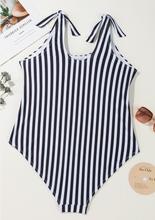 Load image into Gallery viewer, Plus Size Self Tie Straps O-Ring Waistband Swimsuit