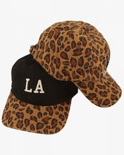 Load image into Gallery viewer, LEOPARD PRINT LA CALIFORNIA EMBROIDERY COTTON CAP
