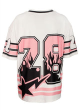 Load image into Gallery viewer, Number Print Loose V Neck T Shirt
