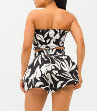 Load image into Gallery viewer, Tropical Elastic Shirring Tub Top and Shorts Set
