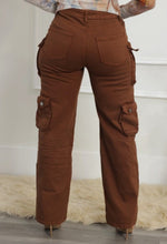 Load image into Gallery viewer, High Rise Multi Pocket Distressed Cargo
