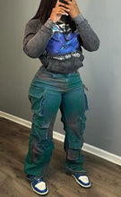 Load image into Gallery viewer, Tie Dye Denim Cargo Jeans
