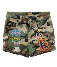 Load image into Gallery viewer, Camo Cargo Patch Shorts
