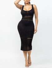 Load image into Gallery viewer, Acid Washed Sleeveless Sweater Midi Dress
