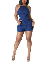 Load image into Gallery viewer, Denim Romper
