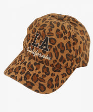 Load image into Gallery viewer, LEOPARD PRINT LA CALIFORNIA EMBROIDERY COTTON CAP

