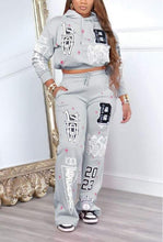 Load image into Gallery viewer, Graphic Printed Jacket and Pants Set
