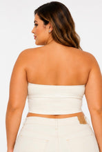 Load image into Gallery viewer, Plus Size Tube Top Women Cropped Shirt Animal Print,Solid
