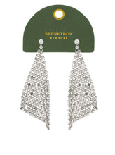 Load image into Gallery viewer, GOLD DIPPED Rhinestone Metal Mesh Triangle Earring
