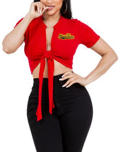Load image into Gallery viewer, Front Tie Knot Closure Cropped Top

