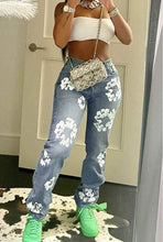 Load image into Gallery viewer, Graphic Straight Leg Denim Pants
