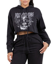 Load image into Gallery viewer, Rhinestone Graphic Print Hoodie
