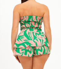 Load image into Gallery viewer, Tropical Elastic Shirring Tub Top and Shorts Set
