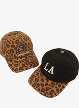 Load image into Gallery viewer, LEOPARD PRINT LA CALIFORNIA EMBROIDERY COTTON CAP
