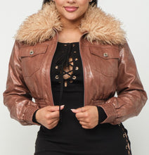Load image into Gallery viewer, Jackets Faux Fur Trim W/Front Zipper
