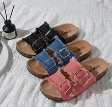 Load image into Gallery viewer, Women’s Comfort Flat Sandals Dual-Strap
