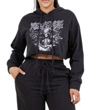 Load image into Gallery viewer, Rhinestone Graphic Print Hoodie
