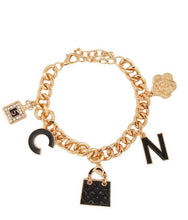 Load image into Gallery viewer, Metal Bag And Perfume Charm Bracelet
