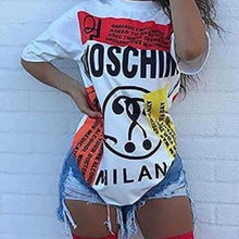 Load image into Gallery viewer, Letter Scrawl Print T Shirt
