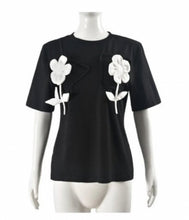 Load image into Gallery viewer, Short Sleeve Flower T-Shirt Top

