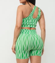 Load image into Gallery viewer, Front Cut Out Crop Top And Biker Shorts Set
